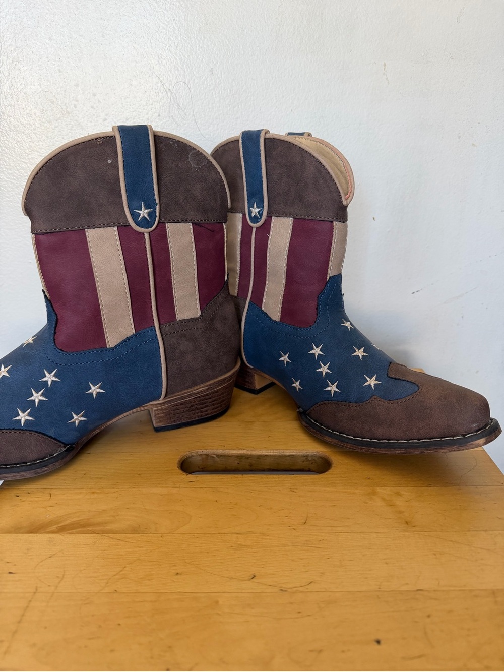 Roper Americana Patriotic Western Cowboy Boots Women’s Size 10 - Picture 3 of 10
